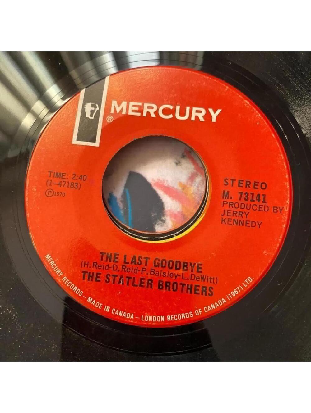 The Statler Brothers - The Last Goodbye/Bed of Roses M. 73141 45rpm VG+ R17